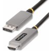 StarTech.com 133DISPLAYPORTHDMI21 adaptér k video kabelům 2 m DisplayPort HDMI Černá, Stříbrná