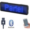LED menovka s bluetooth ovládanie cez APP smartphone - modrá 9,3 cm x 3,0 cm