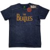 The Beatles tričko Drop T Logo Modrá M