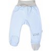 Baby Nellys Dojčenské polodupačky, modré - Love, veľ. 68, 68 (3-6m)