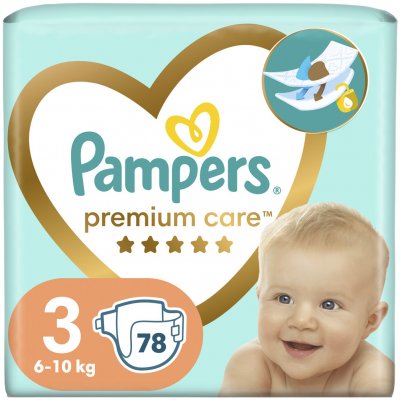 Pampers Premium Care plienky veľ. 3, 6-10 kg, 78 ks