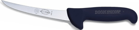 F. Dick Vykosťovací nôž Ergogrip so zahnutou čepeľou a bezpečnostnou rukoväťou, nepružný, 15 cm