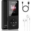 MP3 prehrávač 16 GB, čierny, Bluetooth, FM rádio, diktafón