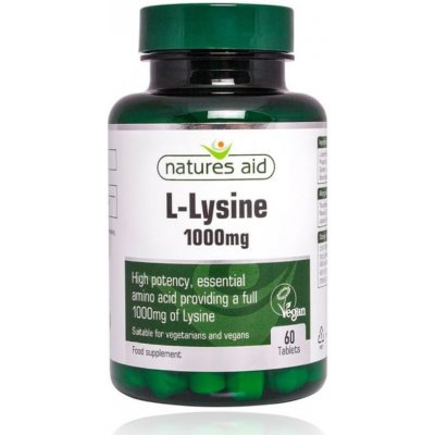 Natures Aid L-Lyzín 1000 mg 60 tabliet