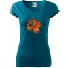 Liška machuľa - Dámske tričko Pure - XL ( Petrolejová )