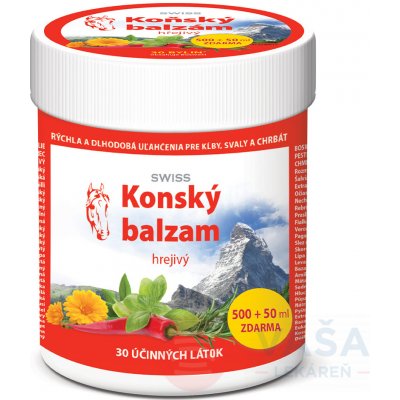 Swiss konský balzam hrejivý 550 ml