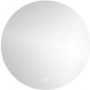 LED Okrúhle zrkadlo do kúpeľne v bielom ráme ROUND LINE BACKLIGHT s dotykovým senzorom a vyhrievacou podložkou 100 x 100 cm