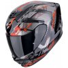 Moto přilba SCORPION EXO-391 CLUTTER černo/červená - Velikost M