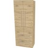 Mereo Bino, kúpeľňová skrinka vysoká 163 cm, dvojitá, Multidecor, Dub San remo sand CN699DSAN