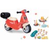 Set odrážadlo Donáška jedla a torta Scooter Food Express Smoby so sviečkami a jedálenskou súpravou