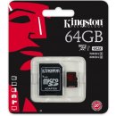 Pamäťová karta Kingston microSDXC 64GB UHS-I U3 + adapter SDCA3/64GB