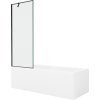 Mexen Cubik obdĺžniková vaňa 160 x 70 cm s plášťom a jednokrídlovou zástenou 70 cm, čierny vzor - 550316070X9507007070