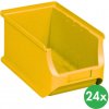 Allit Plastové boxy PLUS 3, 150 x 235 x 125 mm, žlté, 24 ks