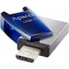 Apacer USB flash disk OTG, USB 3.0, 32GB, AH179, modrý, AP32GAH179U-1, USB A / USB Micro B, s otočnou krytkou