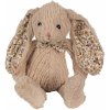Clayre&Eef Clayre & Eef TW0598CH Plyšový králik hnedý kvetinový 15x20x24cm