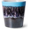 HKLIVING Modro-čierny retro hrnček na kávu Coffee 70s Swinging - Ø 7,5 * 8cm / 230 ml - HKLIVING