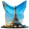 Sablio Sedací vak Classic Paríž Eiffelova veža Flowers - 200x140 cm
