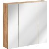 COMAD - Zrkadlová skrinka 80cm 3 dvierka DUB CAPRI 5907611647851