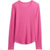 GAP Dámske tričko V LS OPP WAFFLE TEE ružová