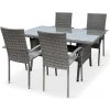 NOELA – Súprava záhradného nábytku, ratanová HAITI PREMIUM 1 + 4 stoličiek