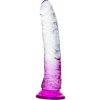 Osamelý Kopijník - prísavkový dildo (fialový-priehľadný)