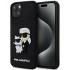 Karl Lagerfeld 3D Rubber Karl and Choupette iPhone 13 čierne