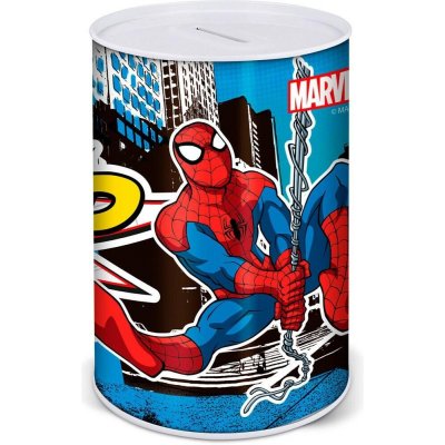 STOR Pokladnička Spiderman Streets kovová XL