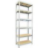 Kovový regál do pivnice Biedrax 50 x 120 x 210 cm, pozinkovaný - 6 políc MDF