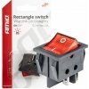 AMiO Prepínač kolískový štvorcový s červeným podsvetiením 12/230V - BU02
