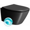 GSI MODO závesná WC misa, Swirlflush, 37x54cm, čierna dual-mat 841526