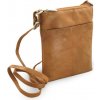 Arwel Svetlo hnedá kožená zipsová kabelka 212-3013-05