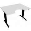 Pracovný stôl Motion Ergo, ZO, 3S, 120x61-128x90 cm, biela/čierna - 1 kus - 1 KS - základné - 60 mesiacov - elektrický polohovateľný - stôl - 90 cm - Hobis - 120 cm - Motion Ergo - 60,5 - 129,5 cm - b