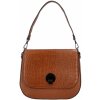 Dámska kožená crossbody kabelka svetlohnedá - ItalY Bettery Kroko hnedá