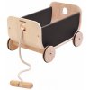 PlanToys Dřevěný vozík černé