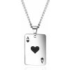 Steel Edge Prívesok z chirurgickej ocele pre pokerovej hráčov JCFGX1542 Farba: Čierna