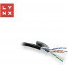 LYNX CS LYNX FTP kabel Cat6, PE (Fca), celoměděný, venkovní, černý, cívka 305m LX-SLD-FTP6-PE-BK