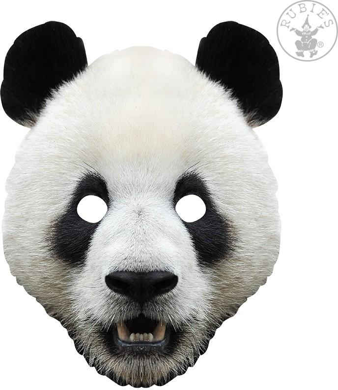 Panda kartónová maska