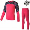 Detské tričko dl.rukáv + spodky SENSOR MERINO IMPRESS SET magenta/floral 130