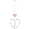 Candellux | Detský závesný luster HEART 1xE27/20W/230V ružová/biela | CA1140