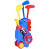 Set na minigolf – palice, loptičky, stojan na kolieskach