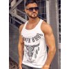 Bolf pánske tank top tričko boxerskéhou s potlačou 14848A biele
