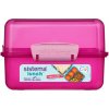 Sistema Delený desiatový box Lunch Cube s 2 oddielmi 1,4 l, ružová