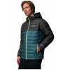 Columbia POWDER LITE HOODED JACKET tmavo zelená čierna biela