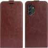 Peňaženkové kožené puzdro VERTICAL na Samsung Galaxy A13 - Hnedá