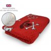 DRYBED Premium Vet Bed Crossbones červený 100 x 75 cm