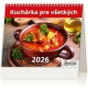Stolový kalendár riadkový 17,1x13,9 cm - MiniMax Kuchárka pre všetkých 2026
