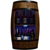 CREATIVE COOPER Drevený stojan na víno s LED osvetlením - Minibar na víno - Alkoholová skrinka Man - Barová skrinka - Barrel Bar - Výška 80 cm - Retro deco Barová polica - Drevo ihličnanov - Barrel Ba