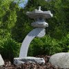 Japonská lampa Rankei - prírodný kameň Vyberte si farebnosť lampy: sivá žula, Vyberte si z veľkosti lámp: stredná