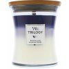 WoodWick Trilogy Evening Luxe vonná sviečka s dreveným knôtom 275 g