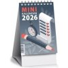 Kalendár 2026 MINI, stolový, týždenný, riadkový, 64 str., 75x105mm